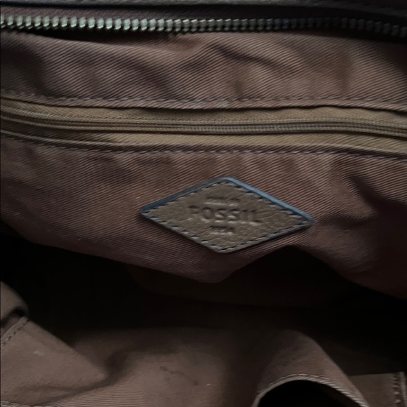 Fossil Tan Leather Satchel #ZB7268 - Picture 5 of 10